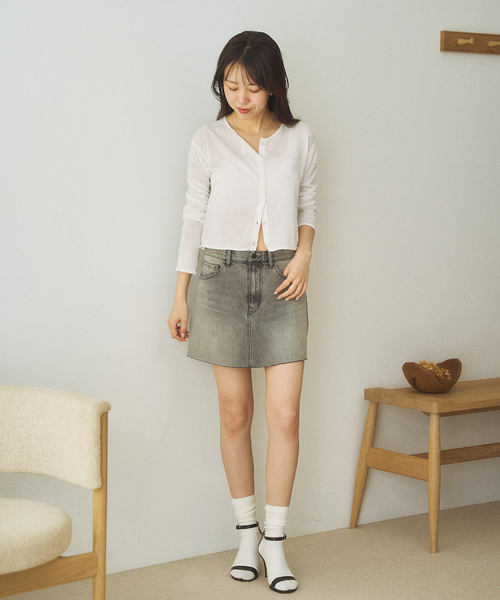 Plage 23ss petitカーディガン ホワイト 白 プラージュ シアー plage（プラージュ）の「《追加》petit カーディガン2