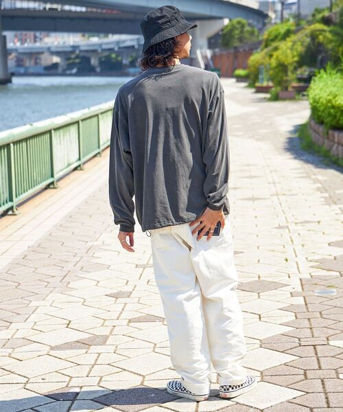 「FFEIN」 長袖Tシャツ MEDIUM チャコール メンズ