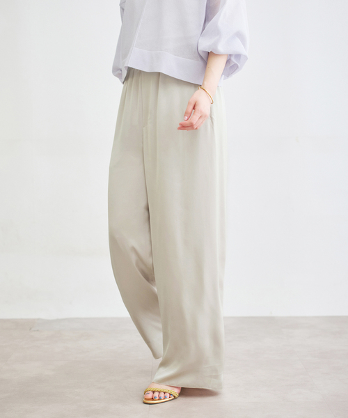 【新品•未使用】【定価16500円】イエナ　IENAサテンパンツ IENA パンツ サテンイージーパンツ レディース : ZOZOTOWN Yahoo