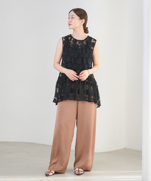 IENA パンツ サテンイージーパンツ レディース : ZOZOTOWN Yahoo!店