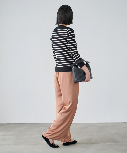IENA パンツ サテンイージーパンツ レディース : ZOZOTOWN Yahoo