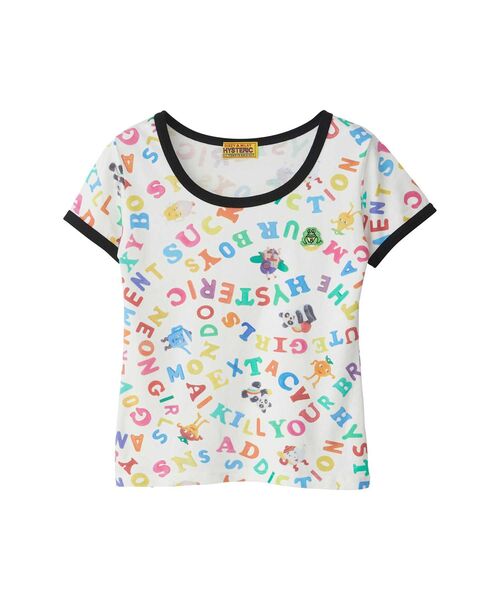 HYSTERIC GLAMOUR tシャツ SNS ADDICTION柄 チビTシャツ