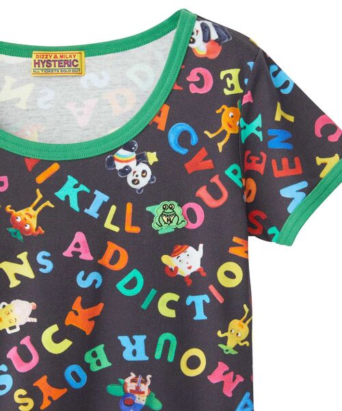 【素敵なデザイン❗️】90's HYSTERIC GLAMOUR 総柄 チビT HYSTERIC GLAMOUR tシャツ SNS ADDICTION柄 チビTシャツ