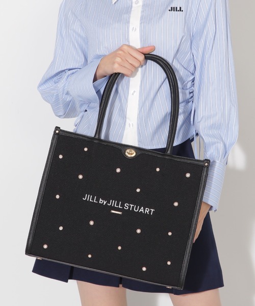 JILL by JILL STUART ブラックトートバッグ JILL by STUART 「JILL STUART」 トートバッグ FREE ブラック