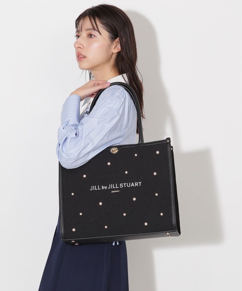JILL by JILL STUART ブラックトートバッグ JILL by STUART 「JILL STUART」 トートバッグ FREE ブラック