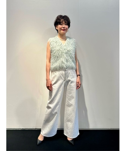ESTNATION♡ニットジレ ESTNATION ベスト ジレ / フリンジニット レディース : ZOZOTOWN