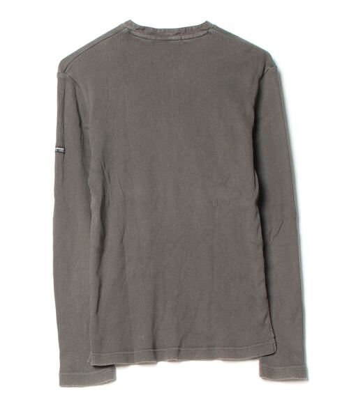 「BURBERRY BLACK LABEL」 ワンポイント長袖Tシャツ 2 グレー メンズ