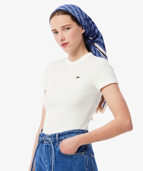 LACOSTE（ラコステ） tシャツ タイトフィットリブニットTシャツ