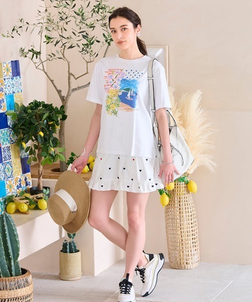 Chesty（チェスティ） tシャツ 半袖 フラワーナポリTシャツ レディース