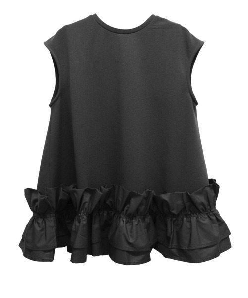 「DONOBAN」 ノースリーブトップス F ブラック レディース_画像3