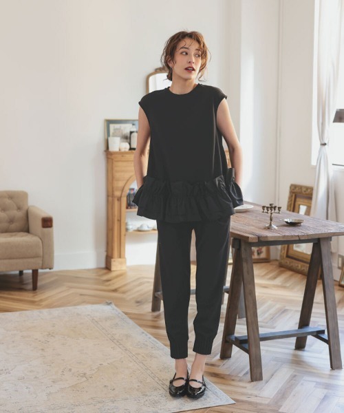 「DONOBAN」 ノースリーブトップス F ブラック レディース_画像8