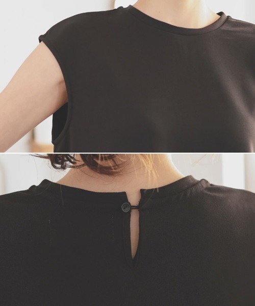 「DONOBAN」 ノースリーブトップス F ブラック レディース_画像9