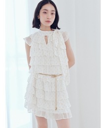 LILY BROWN（リリーブラウン） ドレス フリルボウタイミニドレス
