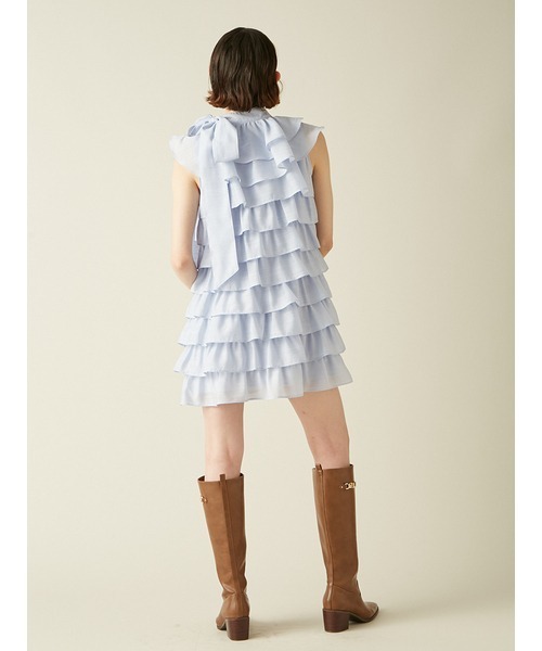 LILY BROWN（リリーブラウン） ドレス フリルボウタイミニドレス