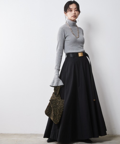 「CHIC STYLE」 タートルネックニット L ブラック レディース_画像5