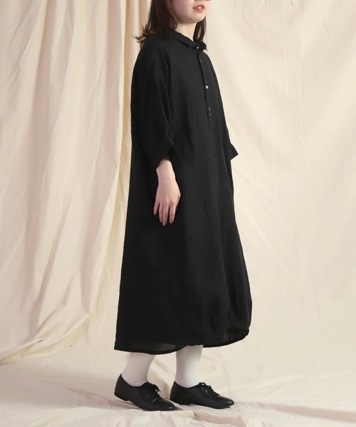 「Brocante」 7分袖ワンピース 2 スモークピンク レディース_画像2