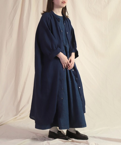 「Brocante」 7分袖ワンピース 2 スモークピンク レディース_画像7