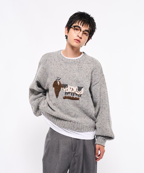 Elanque セーター ニット Volume Embroidrerd knit / ボリューム刺繍 