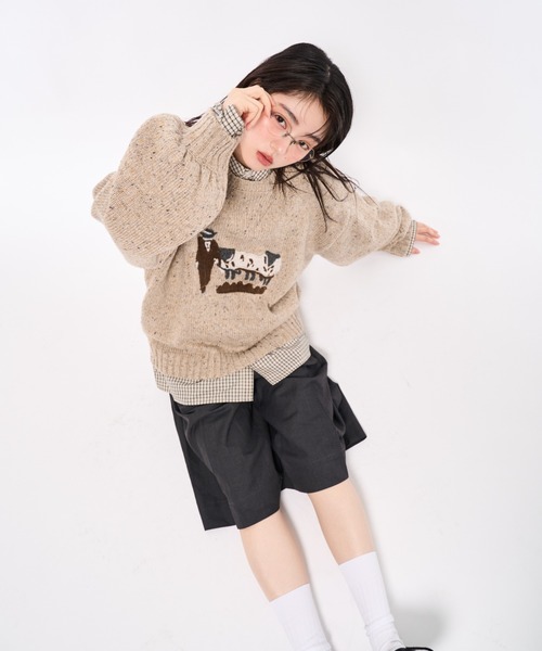 Elanque セーター ニット Volume Embroidrerd knit / ボリューム刺繍 