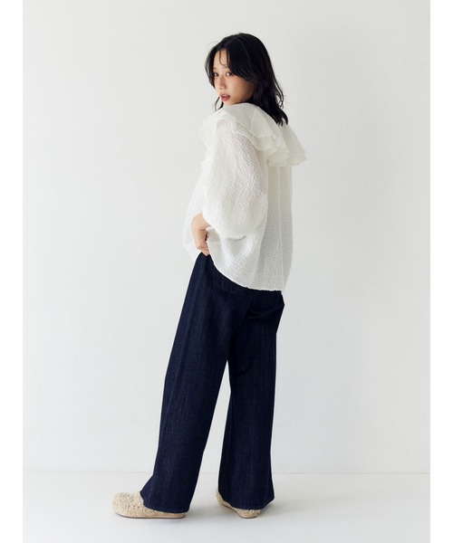 Ungrid  新品 フリルブラウス Ungrid（アングリッド） ブラウス シャツ フリルデザインブラウス