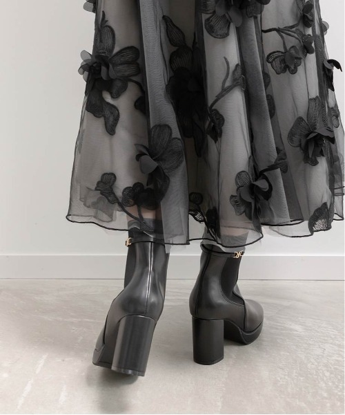 ランダ（RANDA）/＜25秋冬新作＞【22．5−25．5】晴雨兼用 2WAY サイドゴアヒールアップショートブーツ RANDA（ランダ） ブーツ 晴雨兼用 2WAY サイドゴアヒールアップ