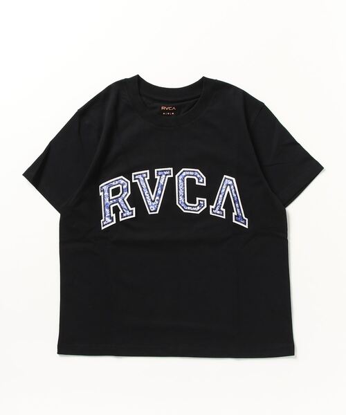 「RVCA」 半袖Tシャツ M ホワイト×ブルー レディース_画像8