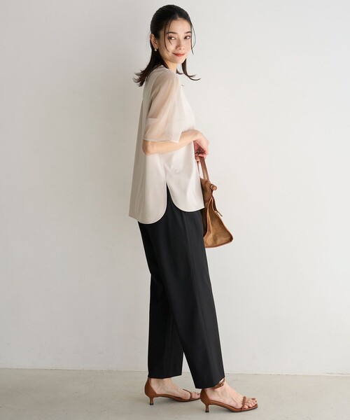 「UNFILO」 半袖カットソー LARGE ブラック レディース_画像6