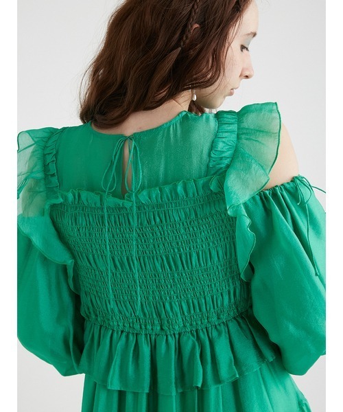 「FURFUR」 半袖ワンピース FREE グリーン レディース_画像7