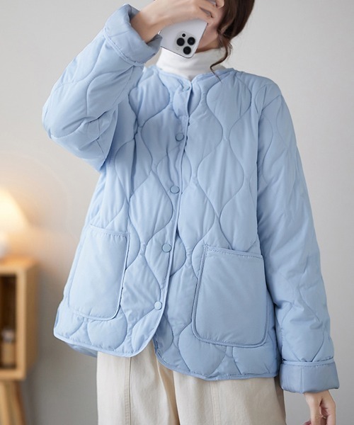 ブルゾン アウター キルティングライトジャケット レディース