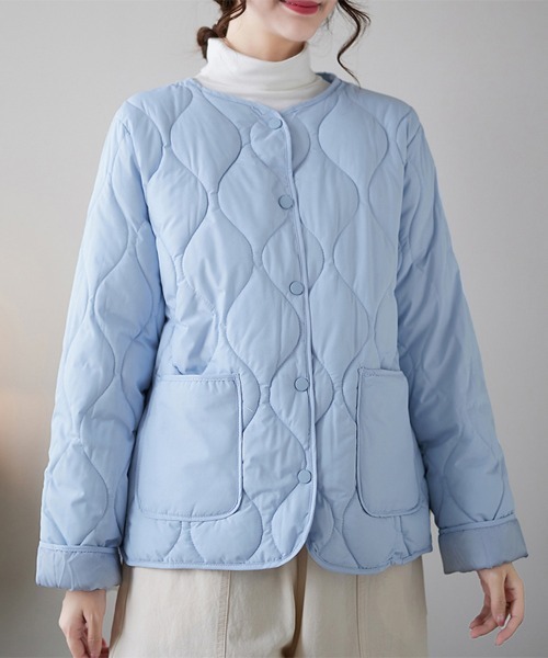 ブルゾン アウター キルティングライトジャケット レディース