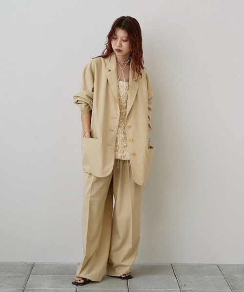 TODAYFUL テーラードジャケット ベージュ　38 TODAYFUL ジャケット テーラードジャケット Over Shoulder Jacket