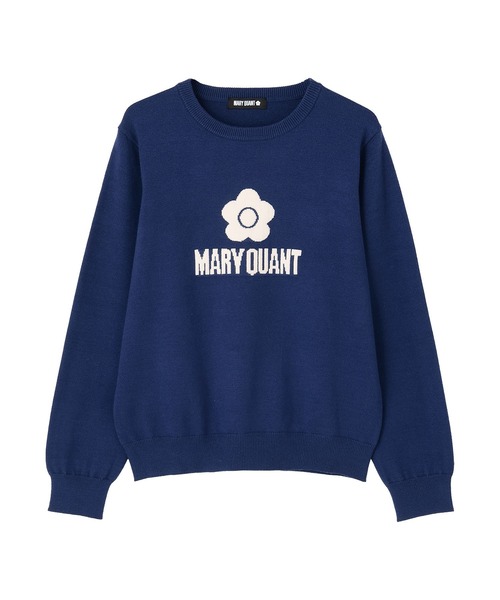 未使用品 マリークワント 襟付き デカロゴ ニットセーター アルパカ混 Mサイズ タグ付き 未使用品 MARY QUANT マリークワント 長袖 ニット セーター