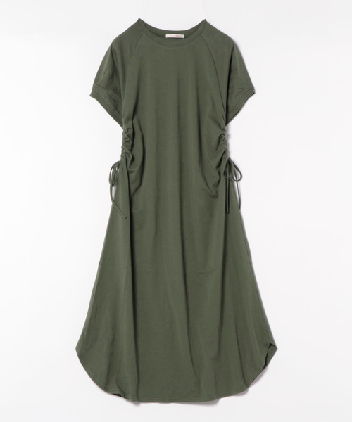 「PREFERIR」 半袖ワンピース LARGE チャコールグレー レディース_画像3