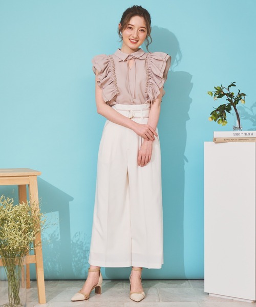 「NOELA」 ノースリーブシャツ フリー ベージュ レディース_画像8