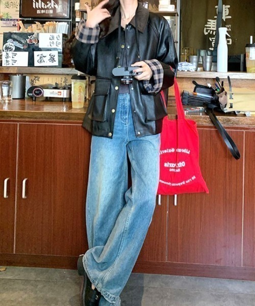 gossip!ロサンゼルス ブルゾン アウター 「25秋冬新作」レトロチェック