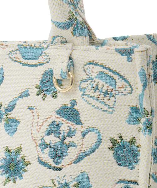 Maison de FLEUR（メゾンドフルール） トートバッグ ティーカップ柄