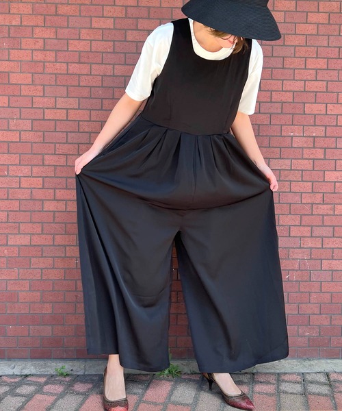 「Auntie Rosa」 オーバーオール FREE ブラック レディース_画像8