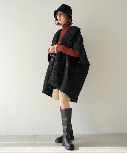 「rectangle」 長袖ニット FREE アイボリー レディース_画像3