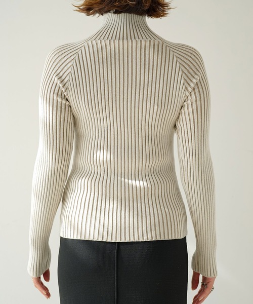 「rectangle」 長袖ニット FREE アイボリー レディース_画像9