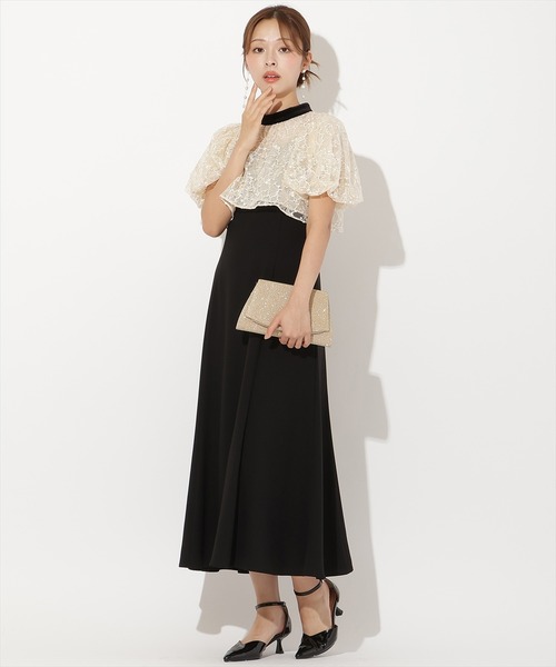 AND COUTURE（アンドクチュール） ドレス ベロアトリミングブラウス