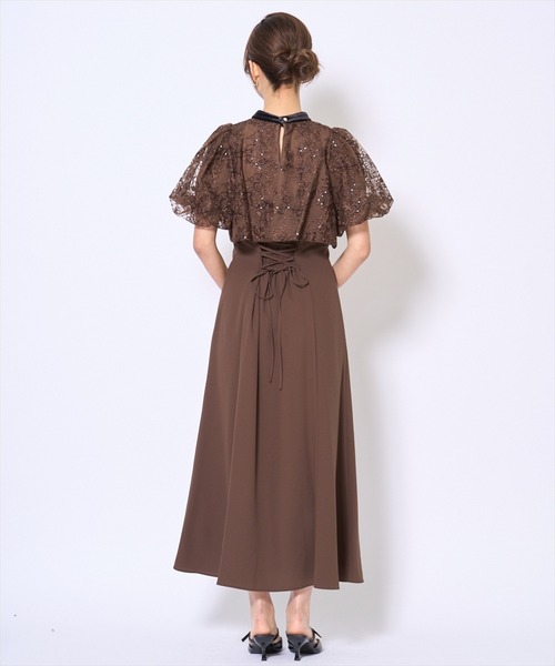 AND COUTURE（アンドクチュール） ドレス ベロアトリミングブラウス