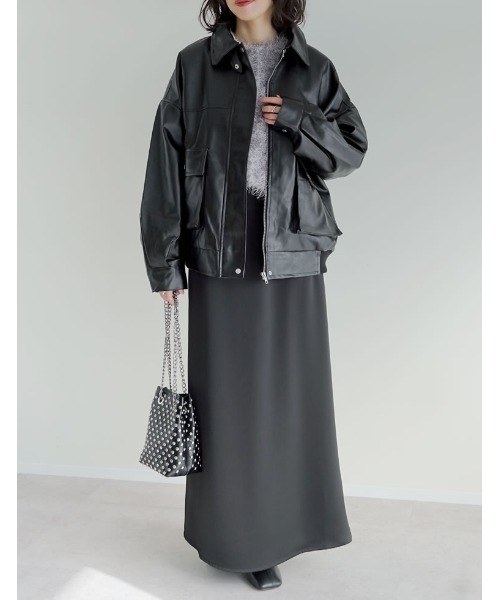 Re:EDIT（リエディ） ブルゾン アウター 「2WAY」フェイクレザーティ