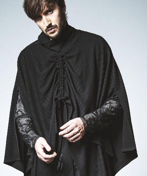 NO ID.（ノーアイディー） ポンチョ ONE SIZE ブラック メンズ