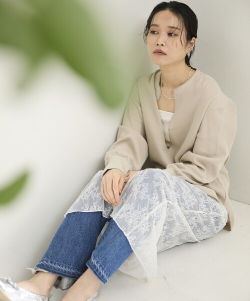 「AMERICANA」 長袖カットソー ONE SIZE チャコールグレー レディース_画像3