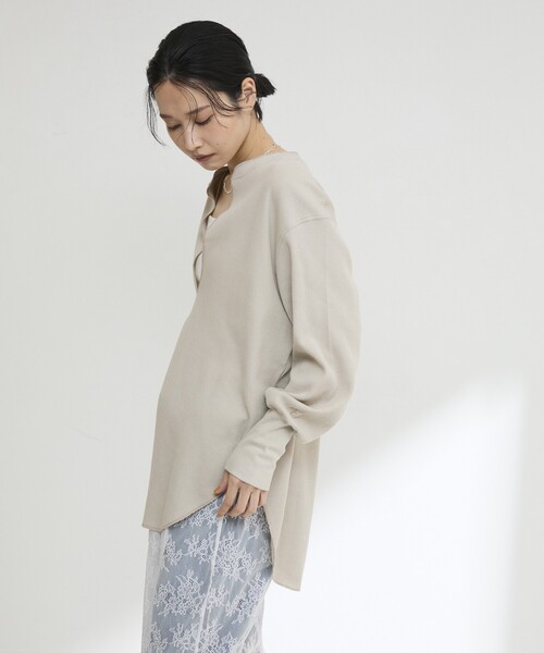 「AMERICANA」 長袖カットソー ONE SIZE チャコールグレー レディース_画像6