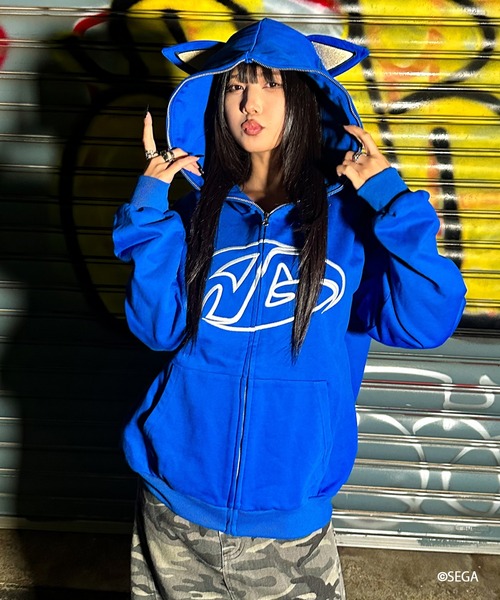 パーカー A'GEM/9 × .kom 「A'gem/エージェム」SONIC ZIP UP HOODIE /ソニックジップアップパーカーの画像