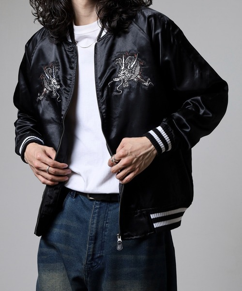 Ace（エース） スカジャン LL ブラック系その他 メンズ : ZOZOTOWN