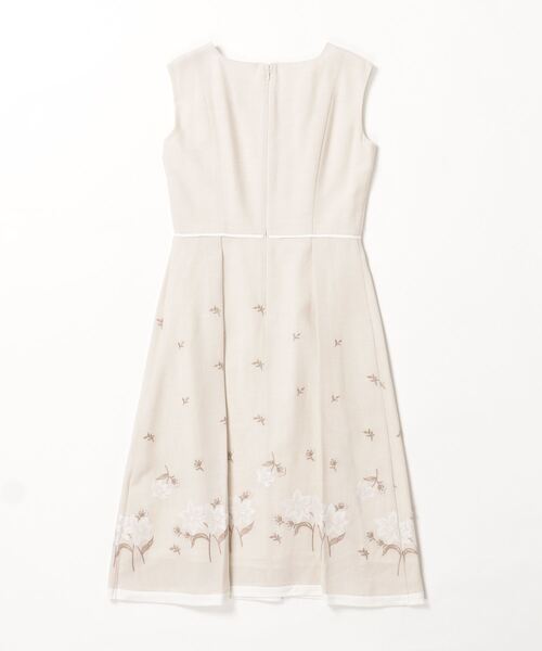 「LAISSE PASSE」 「fleur by laisse passe」ノースリーブワンピース MEDIUM サックスブルー レディースの画像