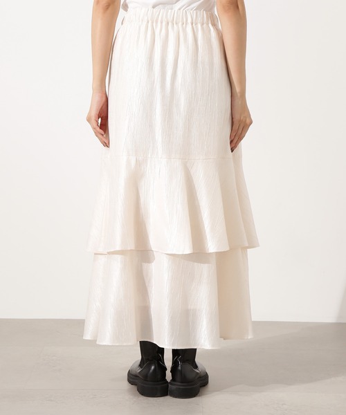 ナチュラルビューティーベーシック ティアードプリーツスカート ホワイト ティアードプリーツスカート | N. Natural Beauty Basic*（エヌ