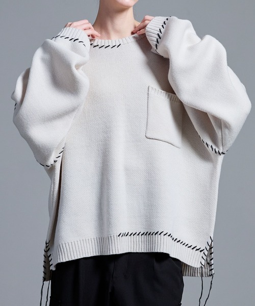 「Loose/ルース」 長袖ニット L ブラック メンズ_画像6